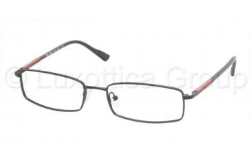 Image of Prada Linea Rosa PS 57AV Eyeglasses Styles - Black Demi Matte Frame w/Non-Rx 52 mm Diameter Lenses, 1BO1O1-5217