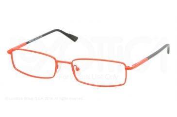 Image of Prada Linea Rosa PS 57AV Eyeglasses Styles - Orange Demi Shiny Frame w/Non-Rx 52 mm Diameter Lenses, AAK1O1-5217