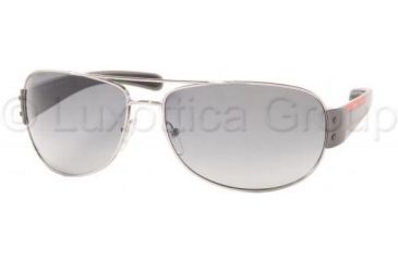 Image of Prada Linea Rosa Sunglasses PS52GS 1BC3M1-6515 - Silver Frame, Gray Gradient Lenses