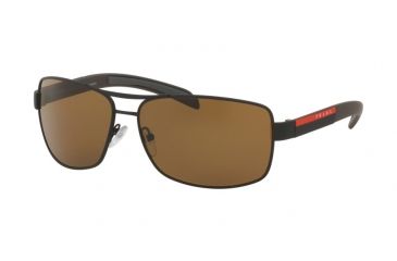 Image of Prada Linea Rosa Sunglasses PS54IS UEA5Y1-65 - Brown Rubber Frame, Polar Brown Lenses