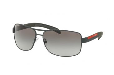Image of Prada Linea Rosa Sunglasses PS54IS UFI0A7-65 - Green Rubber Frame, Grey Gradient Lenses
