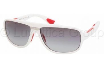 Image of Prada Linea Rossa PS04MS Sunglasses AAI3M1-6314 - White Demi Shiny Gray Gradient