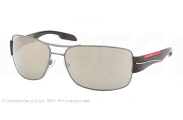 Image of Prada PS53NS Progressive Prescription Sunglasses PS53NS-7JO1C0-65 - Lens Diameter 65 mm, Lens Diameter 65 mm, Frame Color Gunmetal Demi Shiny