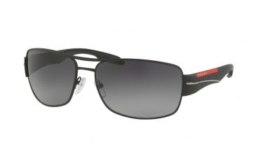 Image of Prada PS53NS Progressive Prescription Sunglasses PS53NS-DG05W1-65 - Lens Diameter 65 mm, Frame Color Black Rubber