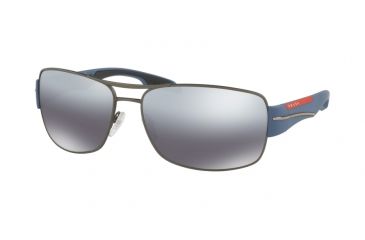 Image of Prada PS53NS Progressive Prescription Sunglasses PS53NS-DG12F2-65 - Lens Diameter 65 mm, Frame Color Gunmetal Rubber