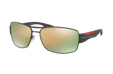 Image of Prada PS53NS Progressive Prescription Sunglasses PS53NS-TIG2D2-65 - Lens Diameter 65 mm, Frame Color Grey Rubber