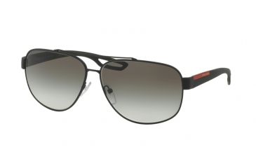 Image of Prada LJ SILVER PS58QS Progressive Prescription Sunglasses PS58QS-DG00A7-63 - Lens Diameter 63 mm, Frame Color Black Rubber