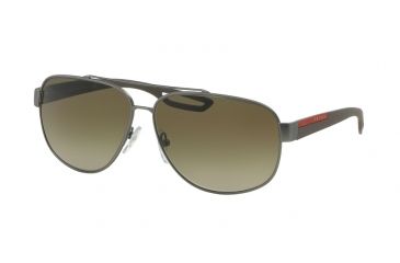 Image of Prada LJ SILVER PS58QS Progressive Prescription Sunglasses PS58QS-DG11X1-60 - Lens Diameter 60 mm, Frame Color Gunmetal Rubber