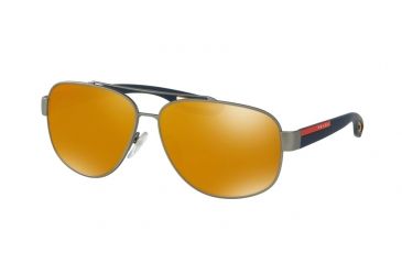 Image of Prada LJ SILVER PS58QS Progressive Prescription Sunglasses PS58QS-DG15N0-63 - Lens Diameter 63 mm, Frame Color Gunmetal Rubber