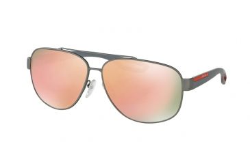 Image of Prada LJ SILVER PS58QS Progressive Prescription Sunglasses PS58QS-DG16Q2-63 - Lens Diameter 63 mm, Frame Color Gunmetal Rubber