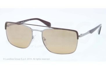 Image of Prada MINIMAL CONCEPT PR50QS Progressive Prescription Sunglasses PR50QS-LAH2C2-58 - Lens Diameter 58 mm, Frame Color Matte Brown/Gunmetal