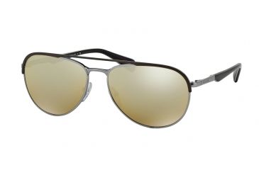 Image of Prada MINIMAL CONCEPT PR51QS Progressive Prescription Sunglasses PR51QS-LAH2C2-59 - Lens Diameter 59 mm, Frame Color Matte Brown/Gunmetal