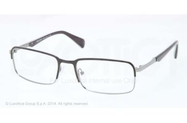 Image of Prada MINIMAL CONCEPT PR61QV Single Vision Prescription Eyeglasses 7AX1O1-56 - Top Black/Gunmetal Frame