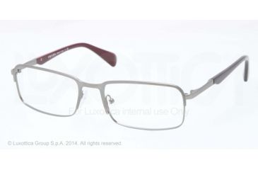 Image of Prada MINIMAL CONCEPT PR61QV Single Vision Prescription Eyeglasses LAI1O1-56 - Brushed Gunmetal Demi Shiny Frame