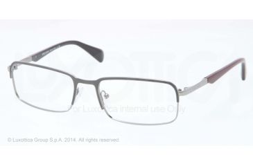 Image of Prada MINIMAL CONCEPT PR61QV Single Vision Prescription Eyeglasses OAV1O1-56 - Top Grey/gunmetal Frame