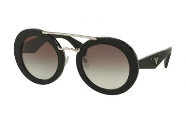 Image of Prada ORNATE PR15SS Bifocal Prescription Sunglasses PR15SS-1AB0A7-53 - Lens Diameter 53 mm, Frame Color Black