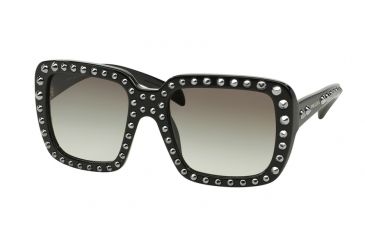 Image of Prada ORNATE PR30QS Sunglasses 1AB0A7-56 - Black Frame, Grey Gradient Lenses