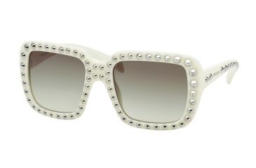 Image of Prada ORNATE PR30QS Sunglasses 7S30A7-56 - Ivory Frame, Grey Gradient Lenses
