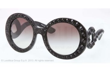Image of Prada ORNATE PR31PS Single Vision Prescription Sunglasses PR31PS-1AB0A7-55 - Lens Diameter 55 mm, Frame Color Black