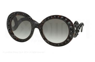 Image of Prada ORNATE PR31PS Single Vision Prescription Sunglasses PR31PS-2AU0A7-55 - Lens Diameter 55 mm, Frame Color Havana