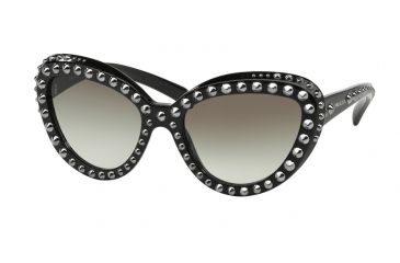 Image of Prada ORNATE PR31QS Single Vision Prescription Sunglasses PR31QS-1AB0A7-57 - Lens Diameter 57 mm, Frame Color Black
