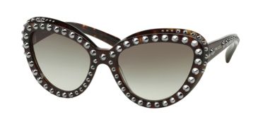 Image of Prada ORNATE PR31QS Single Vision Prescription Sunglasses PR31QS-2AU0A7-57 - Lens Diameter 57 mm, Frame Color Havana