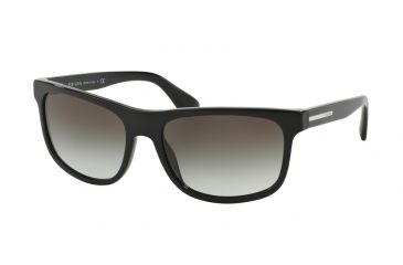 Image of Prada PLAQUE PR15RS Single Vision Prescription Sunglasses PR15RS-1AB0A7-60 - Lens Diameter 60 mm, Frame Color Black