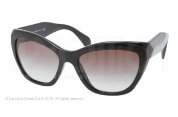 Image of Prada POEME PR02QS Bifocal Prescription Sunglasses PR02QS-1AB0A7-56 - Lens Diameter 56 mm, Frame Color Black
