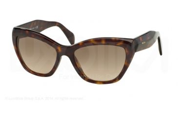 Image of Prada POEME PR02QS Bifocal Prescription Sunglasses PR02QS-2AU3D0-56 - Lens Diameter 56 mm, Frame Color Havana