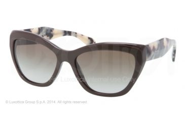 Image of Prada POEME PR02QS Bifocal Prescription Sunglasses PR02QS-DHO4M1-56 - Lens Diameter 56 mm, Frame Color Dark Brown
