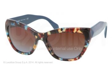Image of Prada POEME PR02QS Bifocal Prescription Sunglasses PR02QS-NAG0A4-56 - Lens Diameter 56 mm, Frame Color Havana Spotted Blue