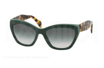 Image of Prada POEME PR02QS Bifocal Prescription Sunglasses PR02QS-TFO1E0-56 - Lens Diameter 56 mm, Frame Color Opal Green/green