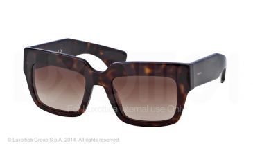 Image of Prada POEME PR28PS Single Vision Prescription Sunglasses PR28PS-2AU6S1-51 - Lens Diameter 51 mm, Frame Color Havana