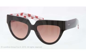 Image of Prada POEME PR29PS Single Vision Prescription Sunglasses PR29PS-1AB0A5-52 - Lens Diameter 52 mm, Lens Diameter 52 mm, Frame Color Black