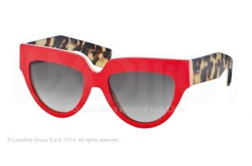 Image of Prada POEME PR29PS Single Vision Prescription Sunglasses PR29PS-SL20A7-52 - Lens Diameter 52 mm, Frame Color Top Red/beige