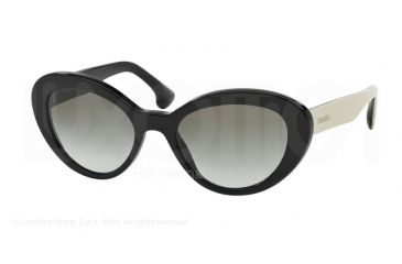 Image of Prada PORTRAIT PR15QS Single Vision Prescription Sunglasses PR15QS-1AB0A7-53 - Lens Diameter 53 mm, Frame Color Black