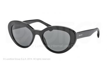 Image of Prada PORTRAIT PR15QS Single Vision Prescription Sunglasses PR15QS-1AB1A1-53 - Lens Diameter 53 mm, Frame Color Black