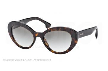 Image of Prada PORTRAIT PR15QS Single Vision Prescription Sunglasses PR15QS-2AU0A7-53 - Lens Diameter 53 mm, Frame Color Havana