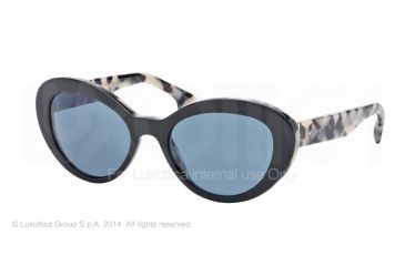 Image of Prada PORTRAIT PR15QS Single Vision Prescription Sunglasses PR15QS-ROK1V1-53 - Lens Diameter 53 mm, Frame Color Top Black/white Havana