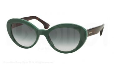 Image of Prada PORTRAIT PR15QS Single Vision Prescription Sunglasses PR15QS-TFO1E0-53 - Lens Diameter 53 mm, Frame Color Opal Green/green