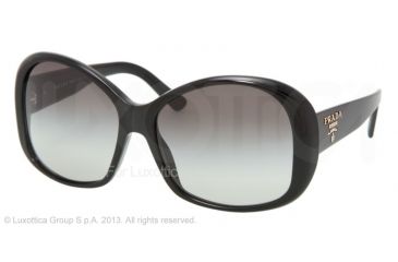 Image of Prada PR 03MS 56 PR03MS Single Vision Prescription Sunglasses PR03MS-1AB3M1-59 - Lens Diameter 59 mm, Frame Color Gloss Black