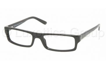 Image of Prada PR 04MV Eyeglasses Styles - M:silver P:black Frame w/Non-Rx 52 mm Diameter Lenses, 7BN1O1-5217