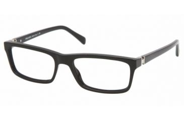 Image of Prada PR 06NV Eyeglasses Styles - Gloss Black Frame w/Non-Rx 53 mm Diameter Lenses, 1AB1O1-5317