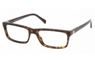 Image of Prada PR 06NV Eyeglasses Styles - Havana Frame w/Non-Rx 53 mm Diameter Lenses, 2AU1O1-5317