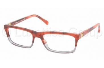 Image of Prada PR 06NV Eyeglasses Styles - Tortoise Bicoloured/Red Frame w/Non-Rx 53 mm Diameter Lenses, ZY81O1-5317