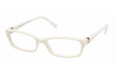 Image of Prada PR 07NV Eyeglasses Styles - Ivory Trap Frame w/Non-Rx 53 mm Diameter Lenses, AB11O1-5317