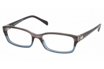 Image of Prada PR 07NV Eyeglasses Styles - Tortoise Denim/Gray Frame w/Non-Rx 53 mm Diameter Lenses, RY01O1-5317
