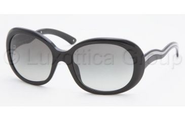 Image of Prada PR08LS Progressive Prescription Sunglasses PR08LS-1AB3M1-5718 - Lens Diameter 57 mm, Frame Color Gloss Black