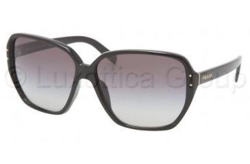 Image of Prada PR16MS Single Vision Prescription Sunglasses PR16MS-1AB3M1-6013 - Lens Diameter 60 mm, Frame Color Gloss Black