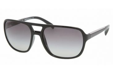 Image of Prada PR25MS Single Vision Prescription Sunglasses PR25MS-1AB3M1-6017 - Frame Color Black, Lens Diameter 60 mm